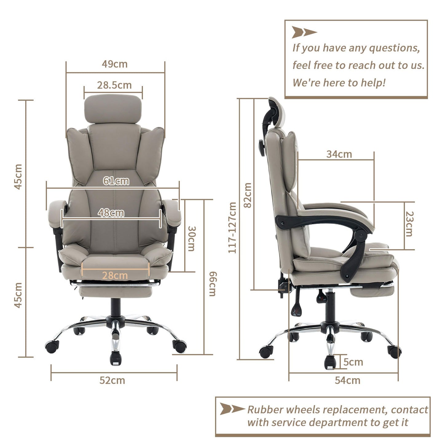 Ergonomische Gamingstoel – Bureaustoel – Gamelstoel – Werkstoel – Studiefauteuil – Verstelbare Zithoogte – PU Lederen Bekleding – Paars-Wit – Rugondersteuning – 5-Wielbasis Voor Tapijt