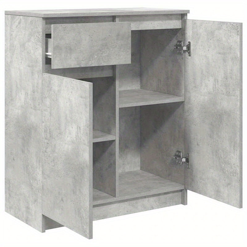 Sideboard met lade 71x35x84cm chipboard concrete gray Practical and removable