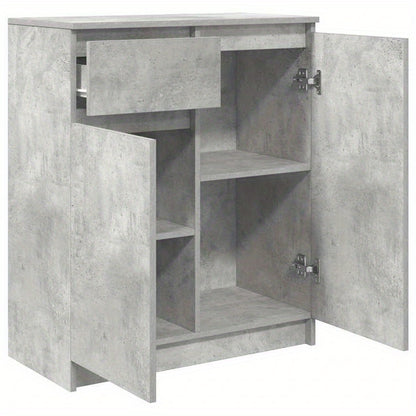 Sideboard met lade 71x35x84cm chipboard concrete gray Practical and removable