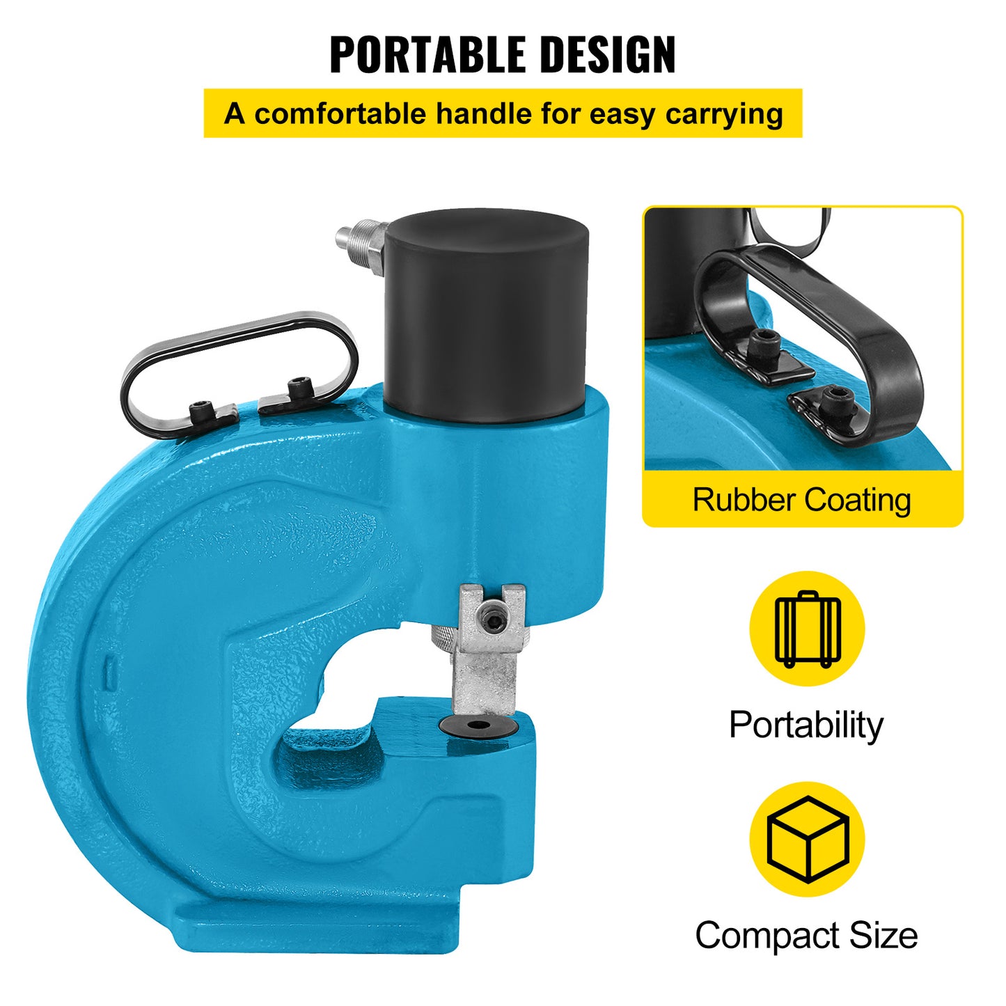 Hydraulische Gatenpons – Gatenknipper – Metaalpunch – Gatenboor – Plaatbewerkingstool – 35 Ton Ponskracht – Hoogwaardig Wolfraamstaal Matrijzen