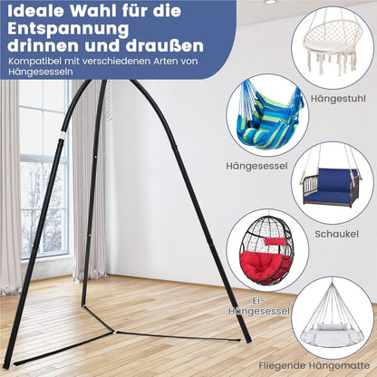 Hangstoel Standaard – Hangmat Standaard – Hangstoel Frame – Schommelstandaard – Relaxstoel Steun – Metalen Driepoot Basis – Draagkracht 200 kg – Weerbestendige Poedercoating