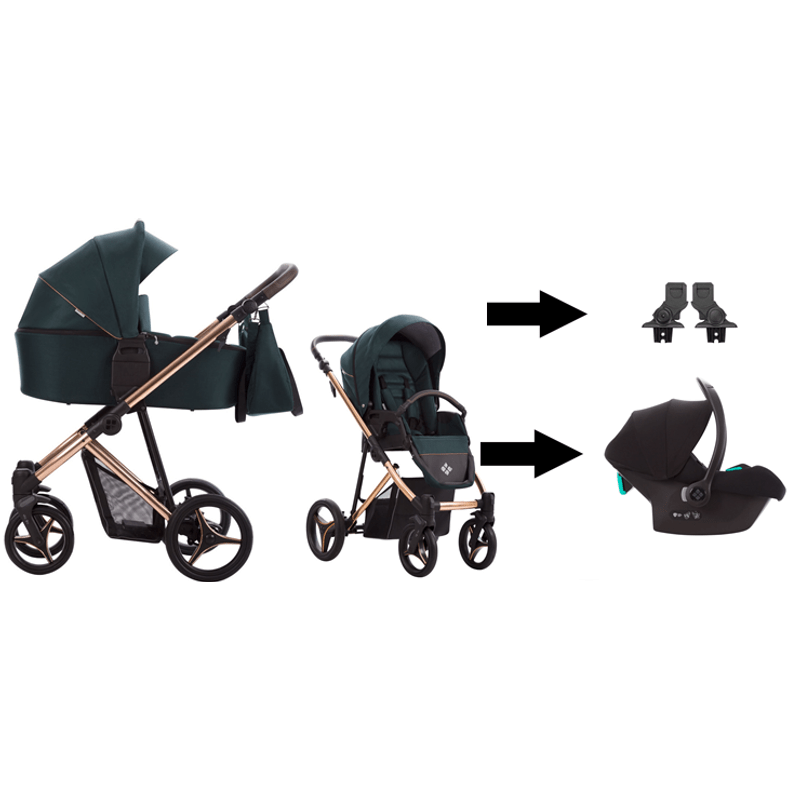 2-in-1 Kinderwagen – Wandelwagen – Baby Buggy – Combinatiewagen – Multifunctionele Kinderwagen – Grote Wielen – Verstelbare Rugleuning