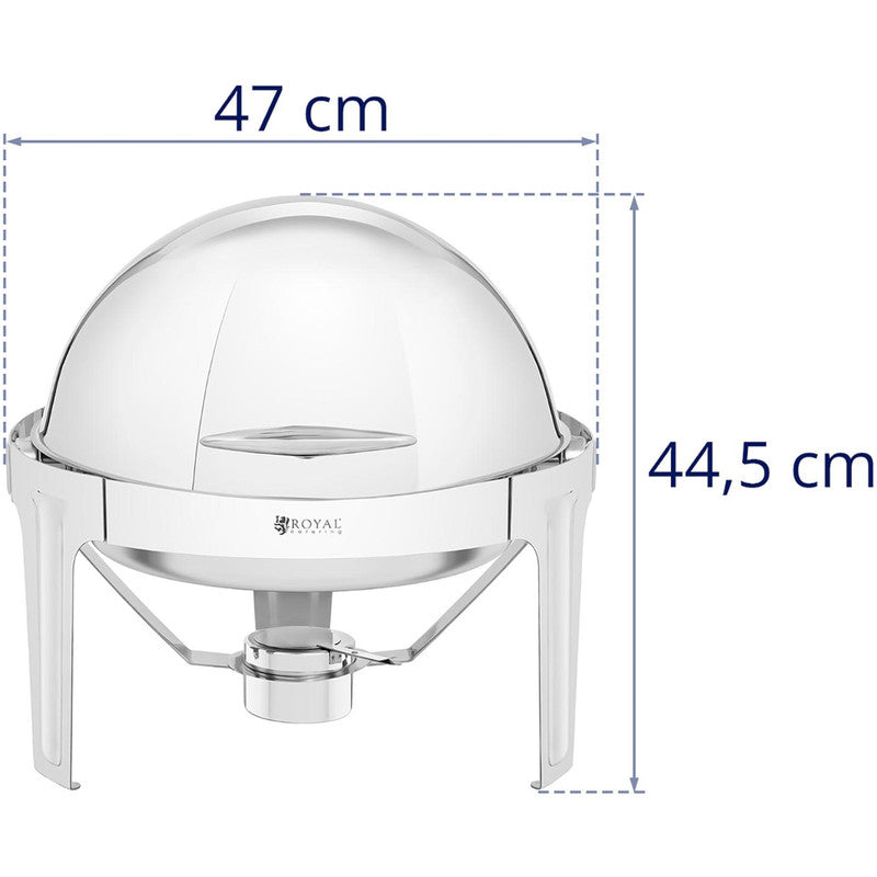 Voedselwarmer Rond – Warmhoudpan – Buffet Warmer – Catering Warmhouder – Draagbare Voedselverwarmer – 6 Liter Inhoud – Roestvrij Staal – Geen Elektriciteit Nodig