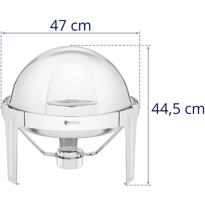 Voedselwarmer Rond – Warmhoudpan – Buffet Warmer – Catering Warmhouder – Draagbare Voedselverwarmer – 6 Liter Inhoud – Roestvrij Staal – Geen Elektriciteit Nodig