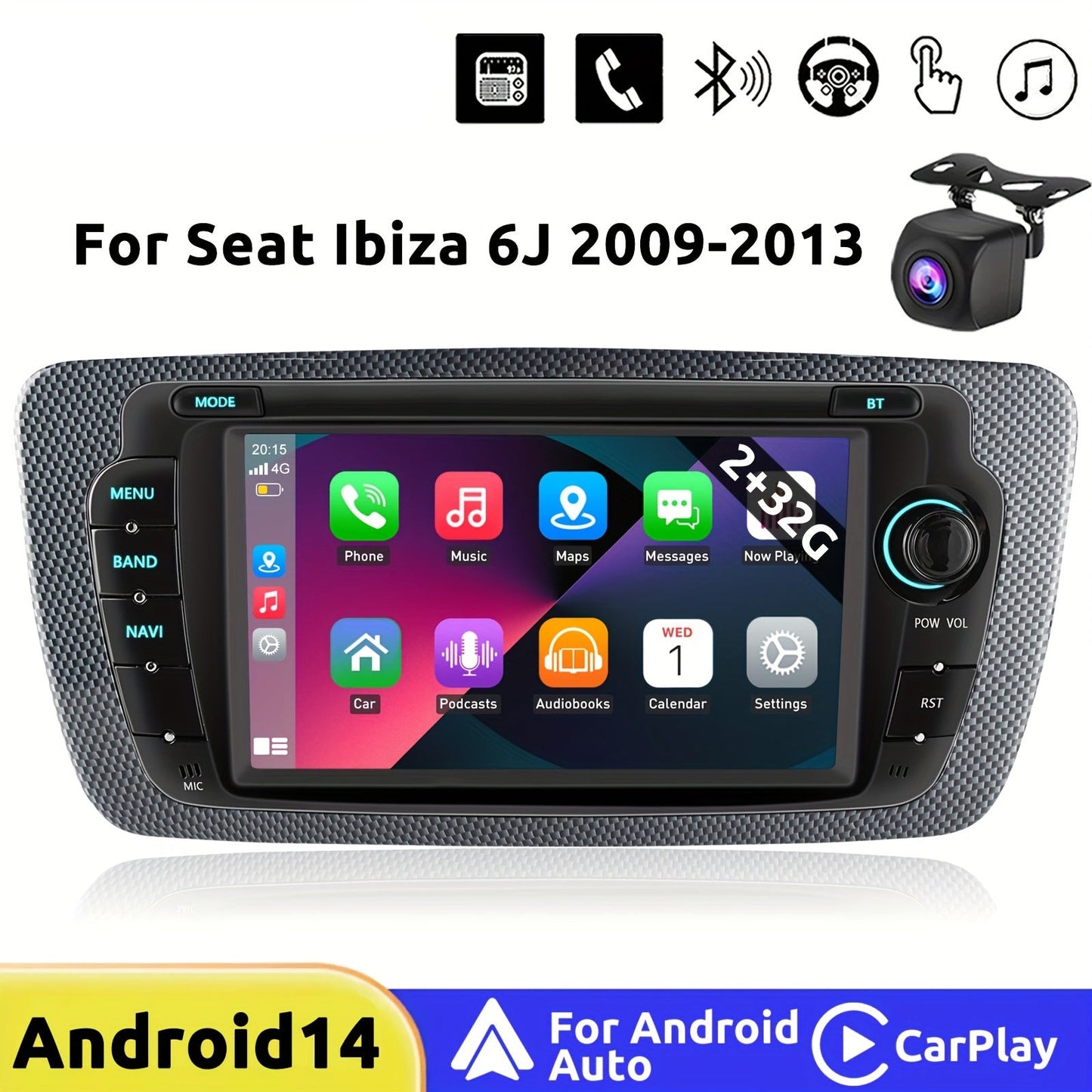 7-inch Touchscreen Autoradio – Multimedia Speler – Navigatiesysteem – Inbouw Radio – Auto Entertainment – Draadloze CarPlay & Android Auto – GPS Met Wi-Fi