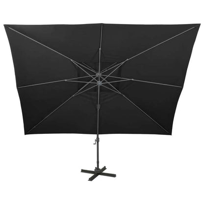 Dubbele Parasol – Zwevende Parasol – Tuinparasol – Terrasparasol – 400x300 Cm – 360 Graden Draaibaar – Waterafstotend