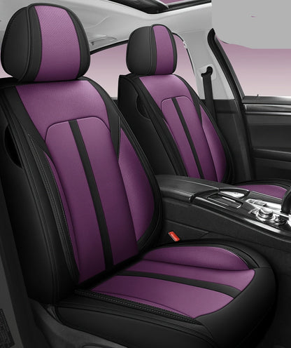 Autostoelhoes – Stoelhoes Auto – Stoelbekleding – Autostoelbeschermer – Stoelhoez – Volledige Set 5 Zittingen – Hoogwaardig Nappa Leer – Universele Pasvorm Met Airbag Compatibiliteit
