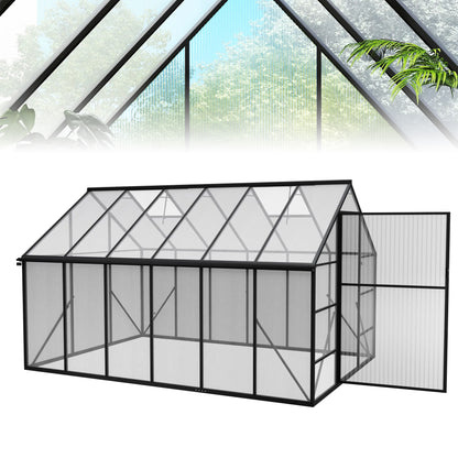 Kweekkas – Tuinkas – Broeikas – Serre – Plantenkas – 243,84x365,76 cm – Stevig Metalen Frame – Duurzame Transparante Plastic Folie