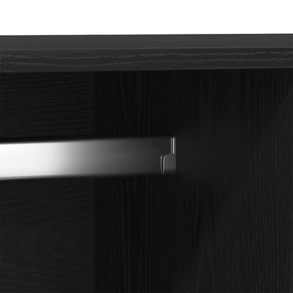 Kledingkast – Garderobekast – Opbergkast – Kleerkast – Dichte Kast – Zwarte Eikenlook – Compact 80x52x180 cm – Mat Composiethout