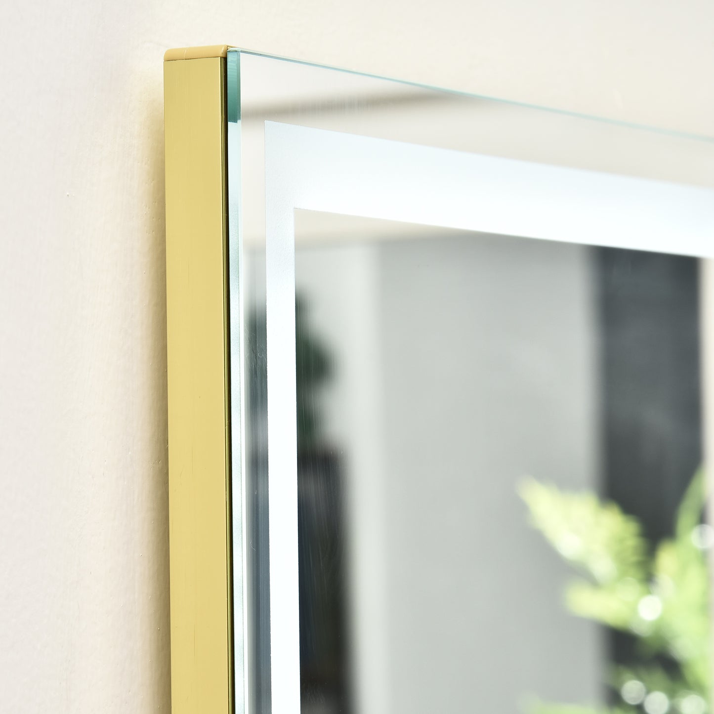 Staande Spiegel – Passpiegel – Wandspiegel – Volledige Lengte Spiegel – Kleedkamerspiegel – Dimbare LED-Verlichting – 156,5 x 40 x 37 cm – Zilverkleurig Frame