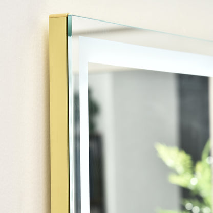 Staande Spiegel – Passpiegel – Wandspiegel – Volledige Lengte Spiegel – Kleedkamerspiegel – Dimbare LED-Verlichting – 156,5 x 40 x 37 cm – Zilverkleurig Frame