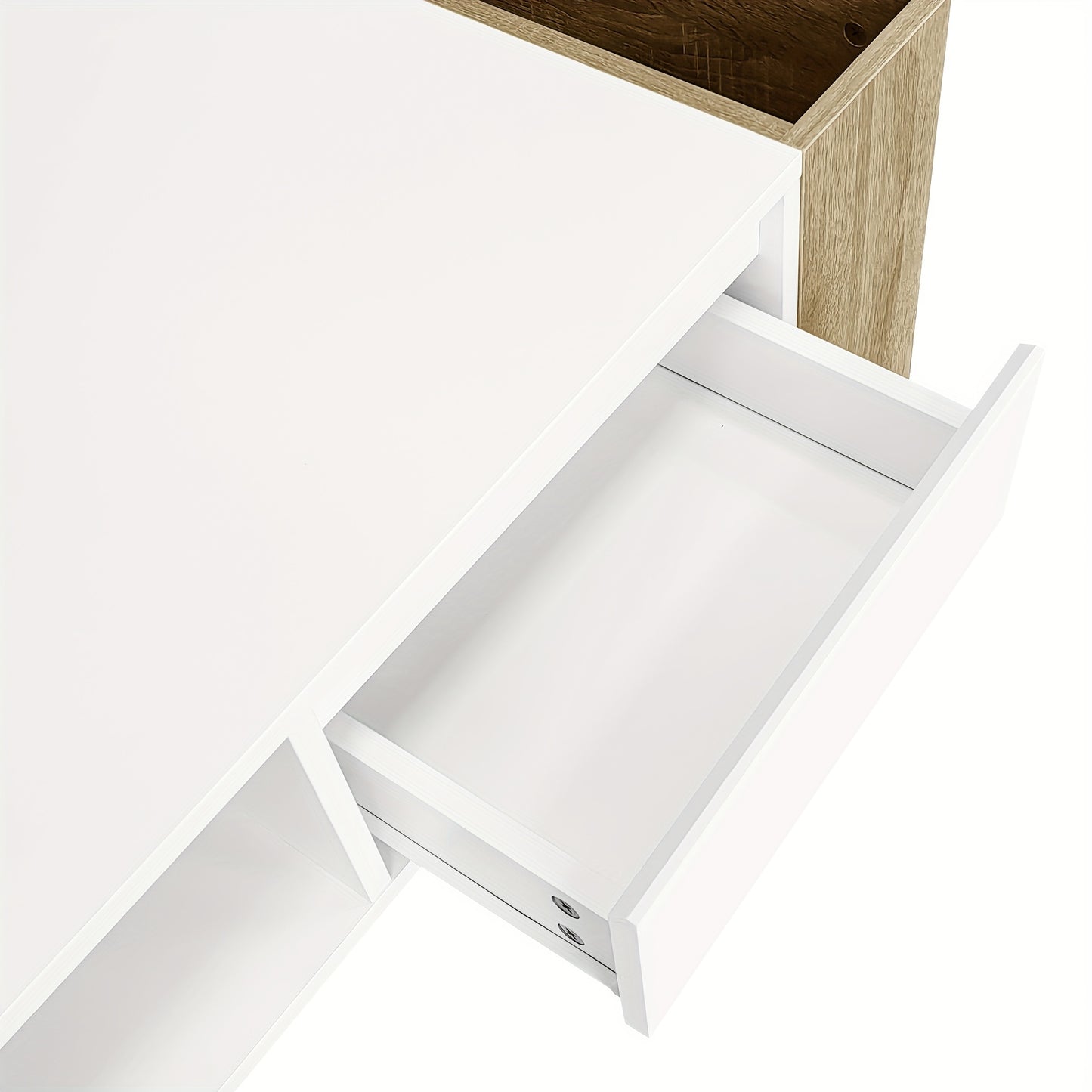 Salontafel – Koffietafel – Woonkamertafel – Bijzettafel – Tafel – Modern Design – 105x60x40 cm – Hardhout Met Glanzende Afwerking – Met Lades En Open Vakken