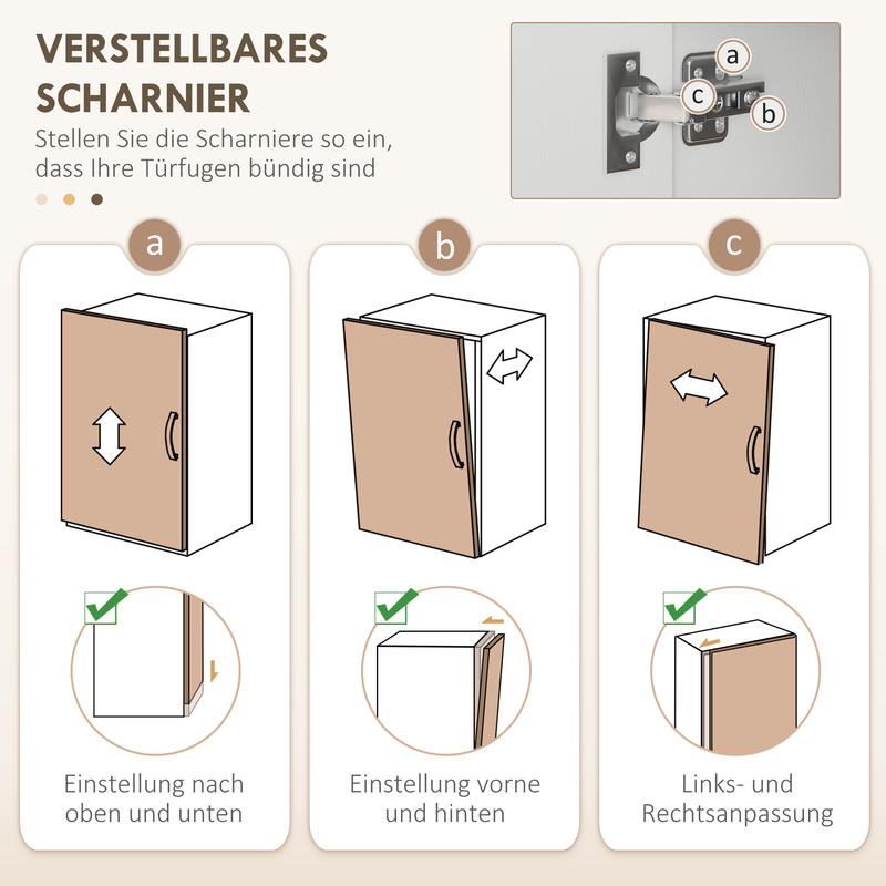 Keukenkast – Keukenkast Met Wielen – Keuken Opbergkast – Keukenkast Wit – Hoge Keukenkast – Compacte Opbergkast 89x39,5x168 cm – Verstelbare Planken & Duurzaam Zonder Elektriciteit