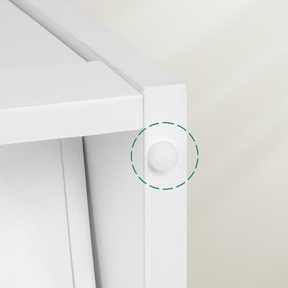 Schoenenkast – Schoenenrek – Schoenenopberger – Schoenenbank – Kast – Voor 20 Paar Schoenen – Verstelbare Indeling – Smal 100 cm Wit