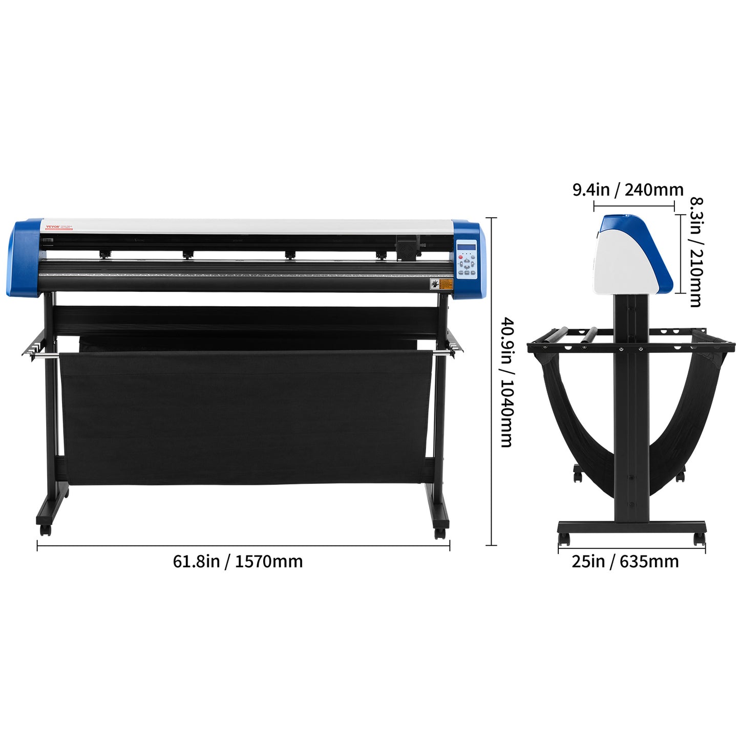 Contour Vinyl Cutter – Vinylsnijmachine – Snijplotter – Plotter – Vinylplotter – Zwart – Ingebouwd Optisch Oog – Snijbreedte 126 cm