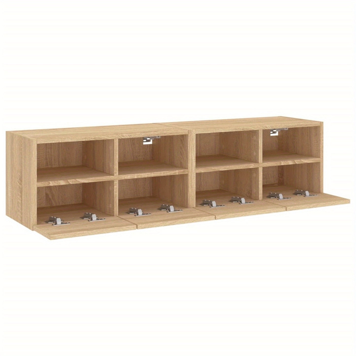 TOMSHOO TV Cabinet, Entertainment cabinet, TV Wall Cabinets 2pcs Sonoma Oak 60x30x30cm Engineered Wood, Entertainment Center, Television and media furniture