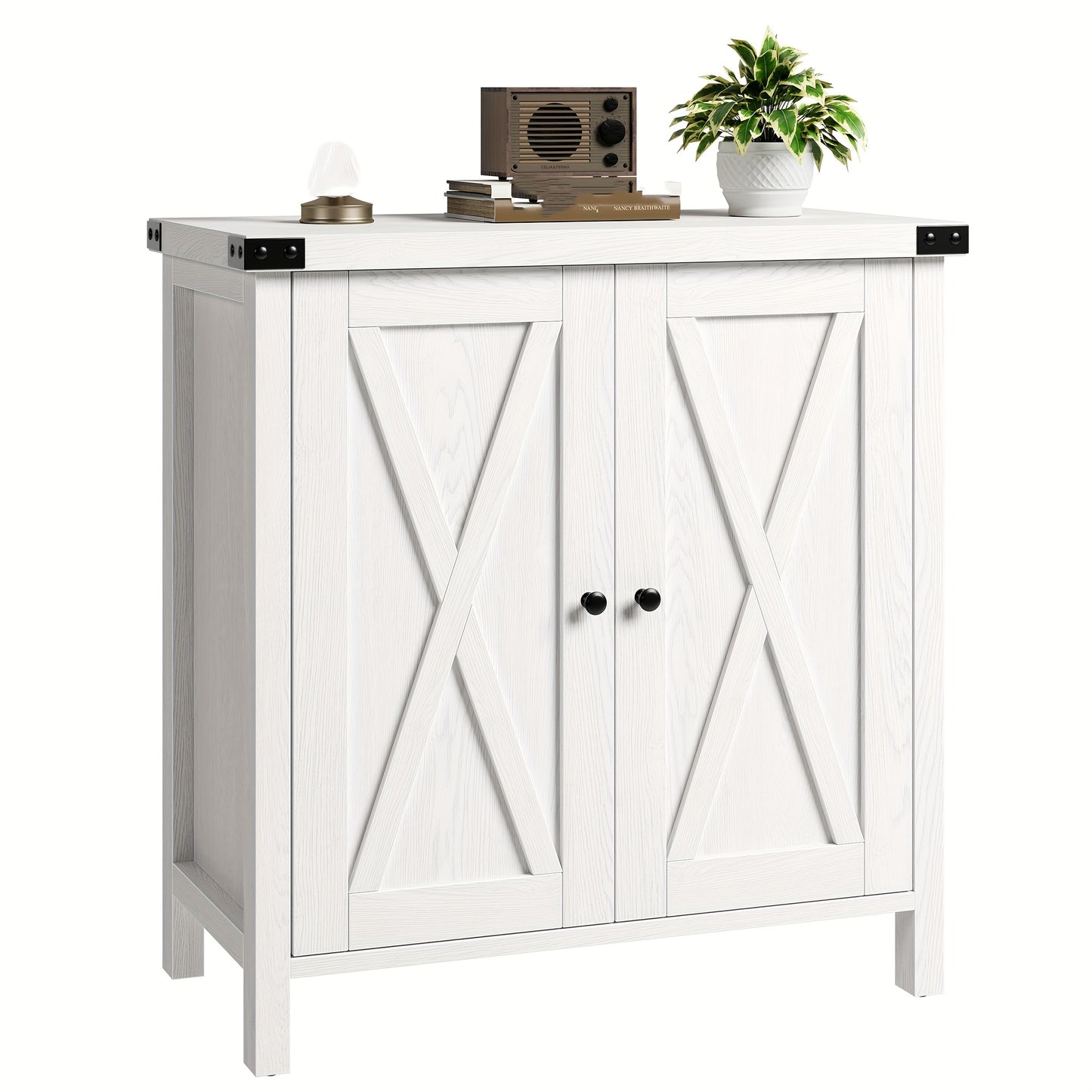Buffetkast – Dressoir – Opbergkast – Sideboard – Wandmeubel – Wit – Compact Formaat – Verstelbare Plank