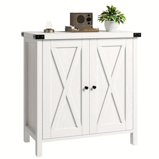 Buffetkast – Dressoir – Opbergkast – Sideboard – Wandmeubel – Wit – Compact Formaat – Verstelbare Plank