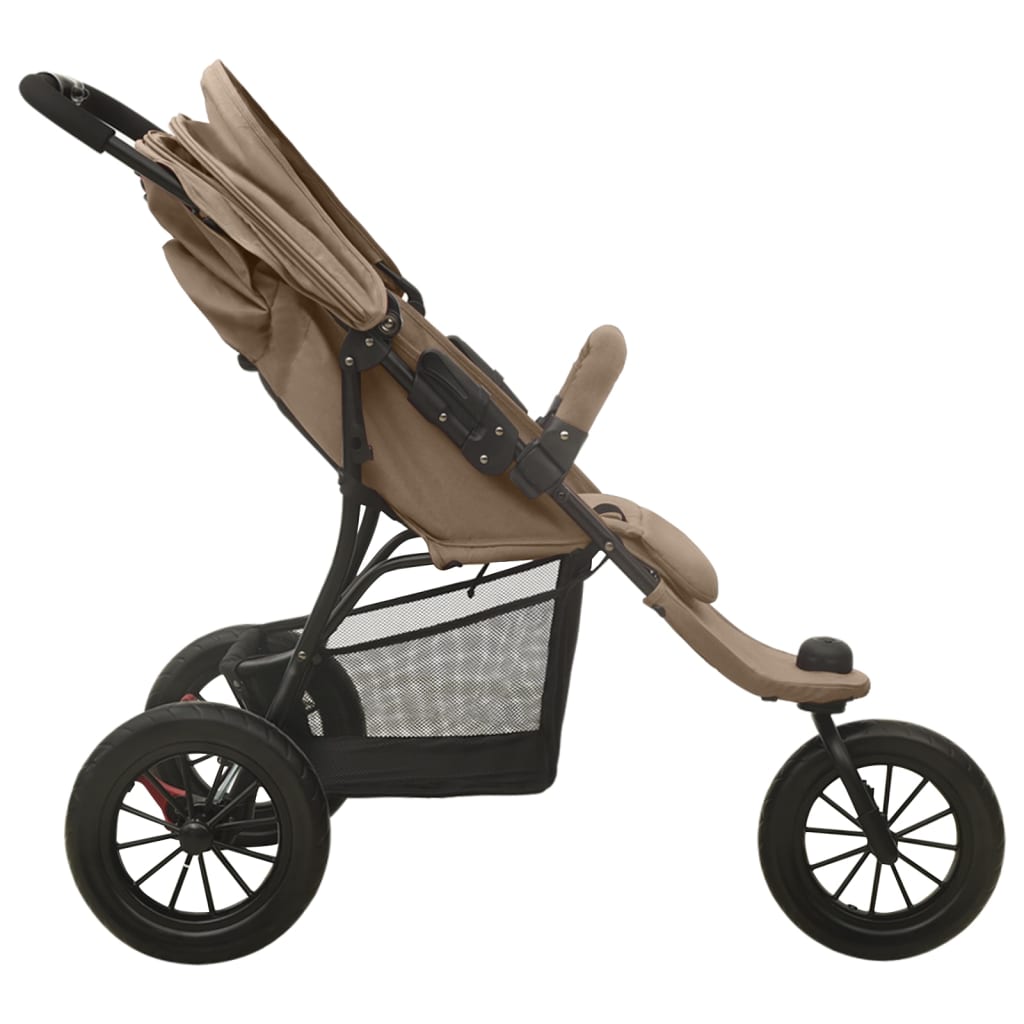 Buggy – Wandelwagen – Kinderwagen – Plooibuggy – Reisbuggy – Inklapbaar Met Eén Hand – Verstelbare Rugleuning – Taupe