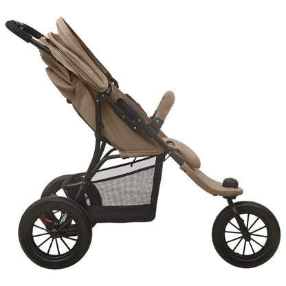 Buggy – Wandelwagen – Kinderwagen – Plooibuggy – Reisbuggy – Inklapbaar Met Eén Hand – Verstelbare Rugleuning – Taupe