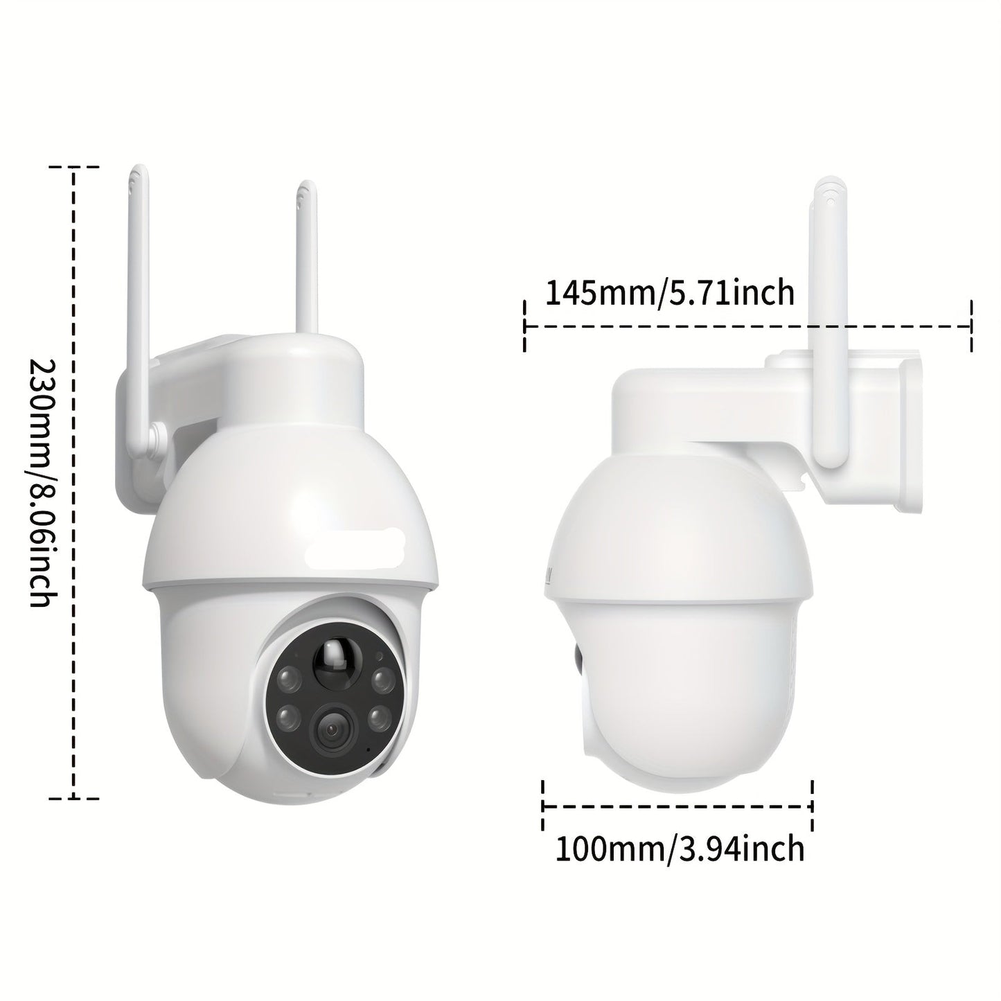 Beveiligingscamera – Solar Camera – Nachtzicht Camera – 360° Camera – 3MP HD – Zonne- En Usb-Oplaadbaar – Bewegingsmelder Met Tweewegscommunicatie
