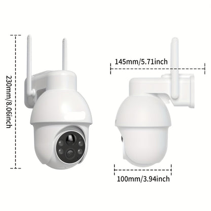 Beveiligingscamera – Solar Camera – Nachtzicht Camera – 360° Camera – 3MP HD – Zonne- En Usb-Oplaadbaar – Bewegingsmelder Met Tweewegscommunicatie