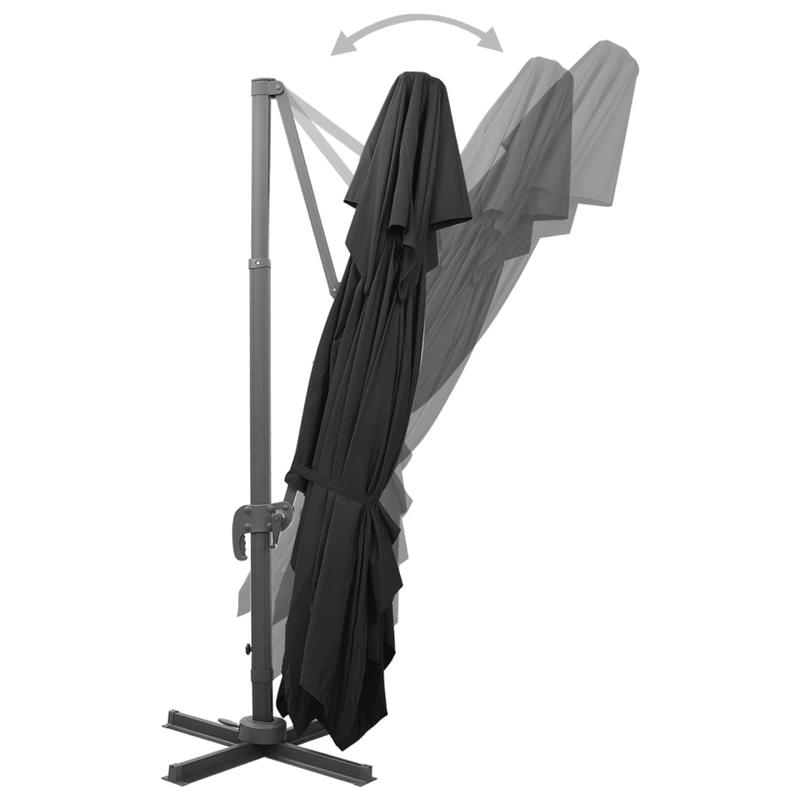 Dubbele Parasol – Zwevende Parasol – Tuinparasol – Terrasparasol – 400x300 Cm – 360 Graden Draaibaar – Waterafstotend
