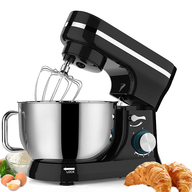 Elektrische Keukenmixer – Standmixer – Handmixer – Mixer Blender – Mixer Grinder – 4.2 Liter Mengkom – 6 Snelheden Met Deeghaak & Klopper – Zwart