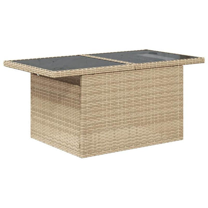 Loungeset Tuin – Tuinmeubilair – Tuinbank – Terrasset – Loungeset Beige – Weerbestendig Poly Rattan – Comfortabele Kussens