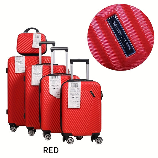 Kofferset – Reiskoffers – Bagage – Trolley – Spinner – Rood – ABS Materiaal – Cijferslot – 5-delig