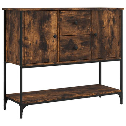 Sideboard 100x36x85cm processed wood, smoked oak Practical and removable