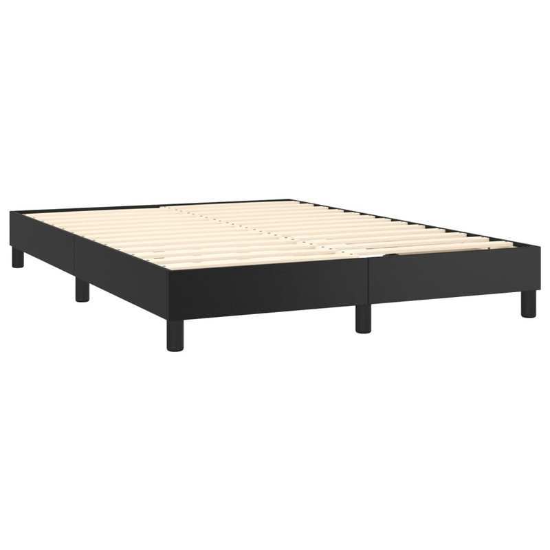 Bed frame Black 140x200cm in Imitation leather Practical, removable, suitable for all seasons