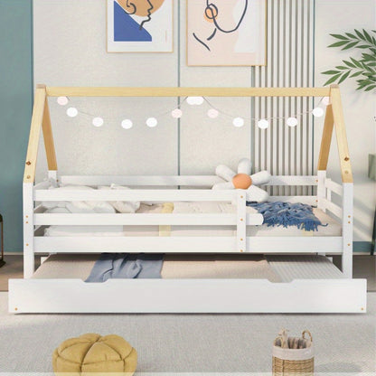 Staalbed – Metaalbed – Gastbed – Uittrekbed – Enkelsbed – Pull-Out Rolling Bed – Ruimtebesparend Design – Inclusief Dakconstructie