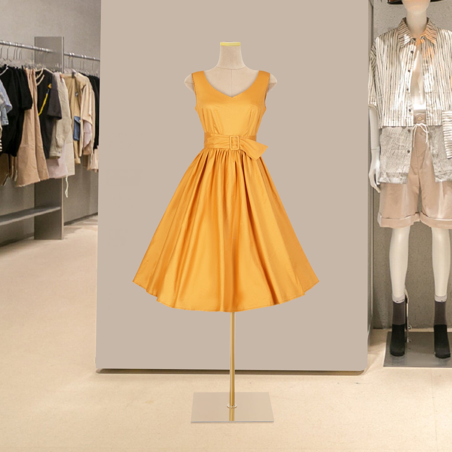 Female Mannequin Model with Stand - Height Half-Length Dress Form Suitable for Sewing,, Tailoring, Dressmaking & Retail Display - Sturdy PU/Suede/Metal/PE, Garment Display Mannequin