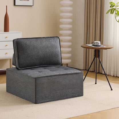 Zitzak – Fauteuil – Loungestoel – Sessel – Loungefauteuil – Grijs – Ruimtebesparend Design – Gemakkelijk Schoon Te Maken