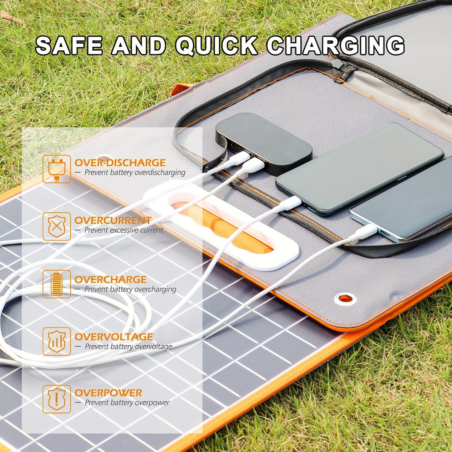 Powerbank – Power Station – Draagbare Oplaadmodule – Noodstroomvoorziening – Zonne-oplader – 200W Vermogen – 100W Opvouwbaar Zonnepaneel