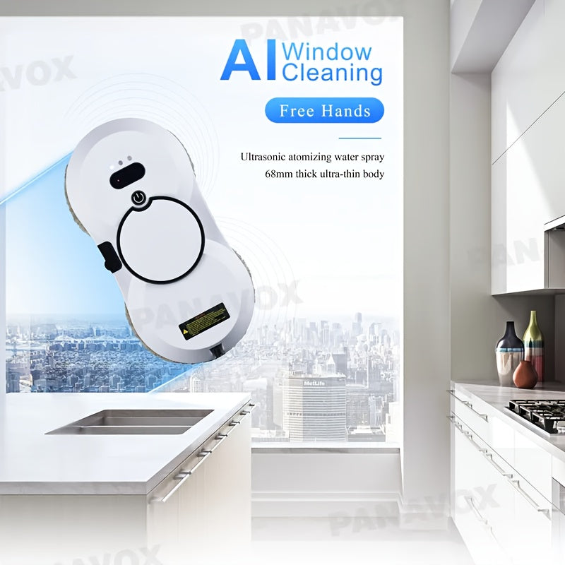 Raamwisserrobot – Ramenreiniger – Glasreiniger – Automatische Ramenwisser – Ruitenwisserrobot – 5600Pa Zuigkracht – Automatische Waterverstuiving – Wit