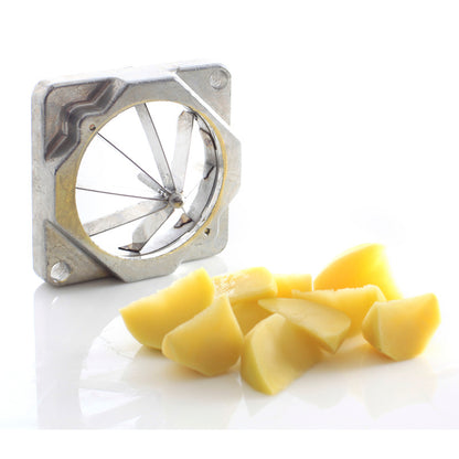 Aardappelsnijder – Frietsnijder – Patatsnijder – Groentesnijder – Fruitsnijder – 4 Verwisselbare Messen – Aluminium Behuizing & RVS Bladen – 43 cm