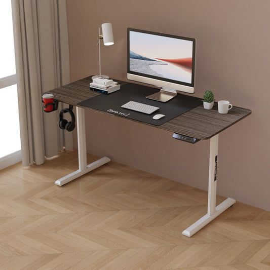 Tuinsettafel – Tuintafel – Bureau – Verstelbare Tafel – Werktafel – Hoogte Verstelbaar – Donkerhout Look – 140x60 cm