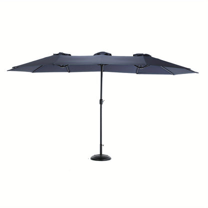 Tuinparasol – Terrasparasol – Marketparasol – Zweefparasol – Dubbelzijdige Parasol – 4,8 Meter Groot – Crank Kantelbaar – Marineblauw