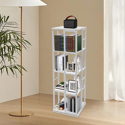 Boekenrek – Boekenkast – Vakkenkast – Boekenplank – Opbergrek – 4-laags – Wit – Hoogwaardig Hout – Draagvermogen 30 kg per plank