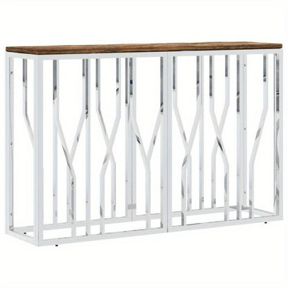 1pc Rustic Wooden Sideboard Console Table, Freestanding Solid Wood Storage Cabinet, Versatile for Various Rooms, with Glass Front Doors, for Standing Shelf, Standing Shelf