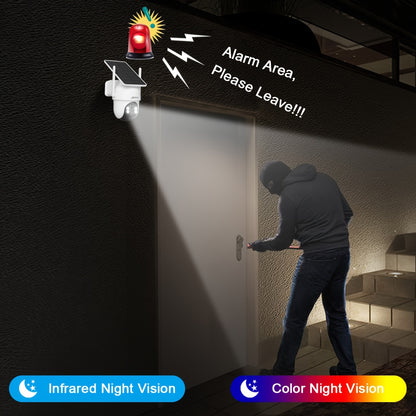 Beveiligingscamera – Camerabewaking – Buitencamera – Draadloze Camera – Bewakingscamera – Draadloos Op Zonne-energie – Kleurennachtzicht – PIR Bewegingsdetectie