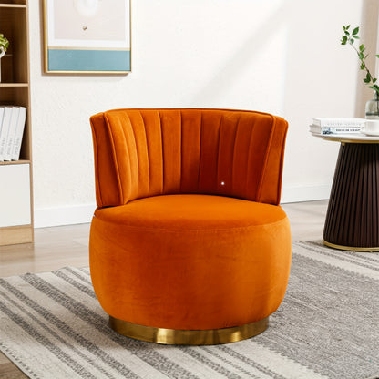 Fauteuil – Draaistoel – Lounge Chair – Relaxstoel – Zithoekstoel – 359° Draaibaar – Zachte Velvet Bekleding – Ergonomische Rugleuning – Olijfgroen