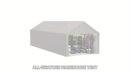 Opslagtent – Schuurtent – Garagetent – Carporttent – Weidetent – 3x6 Meter – Stevig Metalen Frame – Afneembare Zijwanden