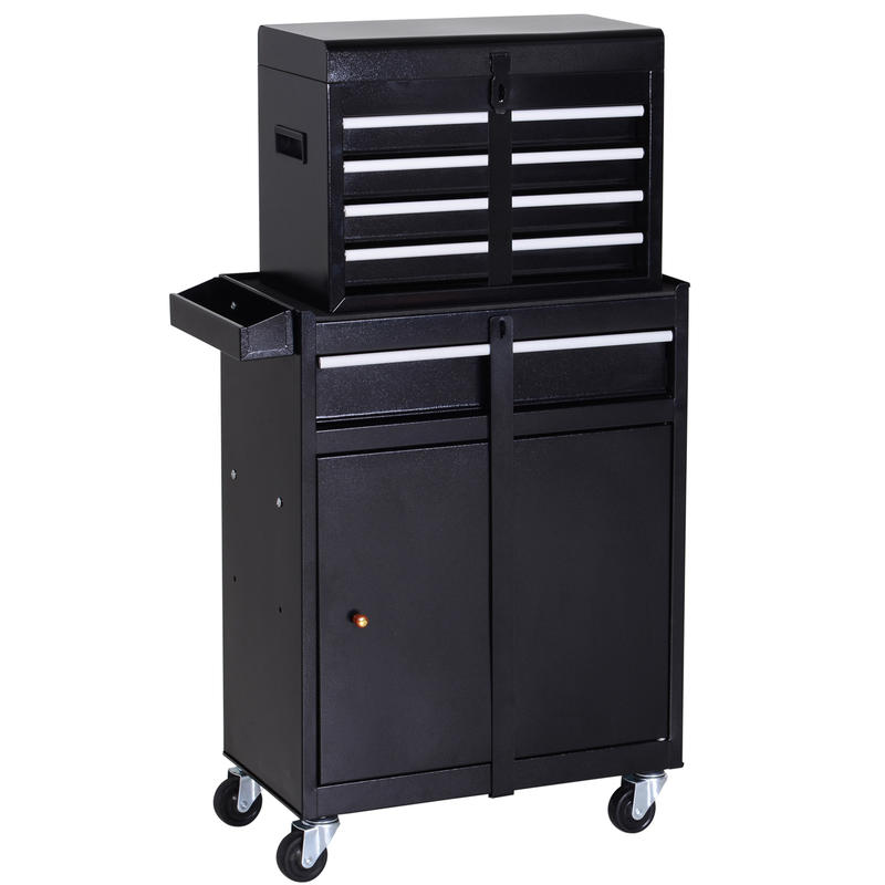 Heavy-Duty Industrial Rolling Tool Cabinet with 5-Drawer Storage, Lockable Mechanic'S Toolbox - Heavy-Duty Alloy Steel Construction, 360° Swivel Casters, Large Top Work Surface - Garage, Workshop, Jobsite Organizer - Ideal G