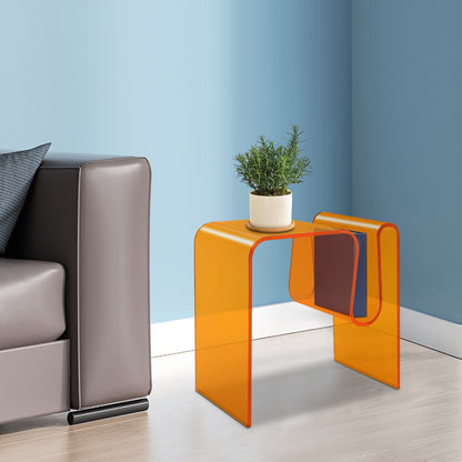 Bijzettafel – Side Table – Salontafel – Nachtkastje – Banktafel – M-Vorm – Acryl – Ruimtebesparend Design – Krasbestendig & Gemakkelijk Schoon Te Maken