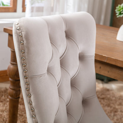 Eetkamerstoelen – Stoelen – Dining Chairs – Kuipstoelen – Zitmeubels – Set van 2 Beige – Getuft Design – Onderhoudsvriendelijke Stof