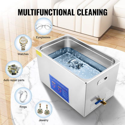 Ultrasone Reiniger TH-100A – Ultrasoon Schoonmaakapparaat – Ultrasoon Sieradenreiniger – Ultrasoon Vaatje – Ultrasoon Wasbak – 30 Liter Inhoud – Roestvrij Staal