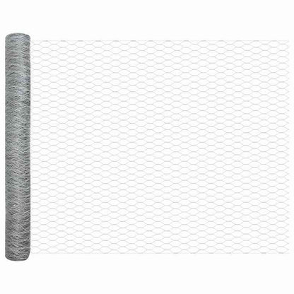 3D Tuinafscheiding – Tuinhek – Schutting – Tuinborder – Erfafscheiding – Zilveren PVC-Gecoat Staal – 1,4 x 50 Meter – Winterhard & Weerbestendig